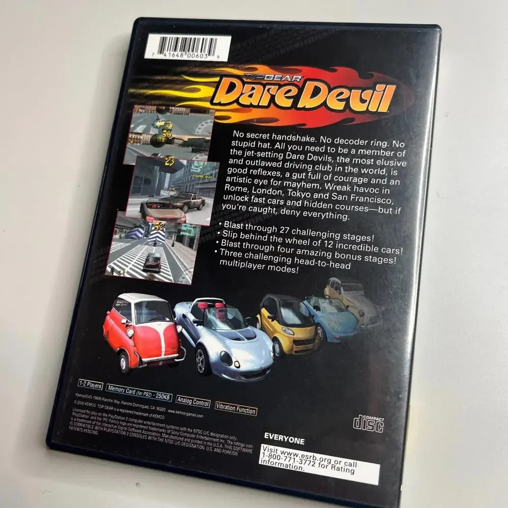 Top Gear Dare‎ Devil (Sony PlayStation 2, 2000) Complete CIB Tested PS2 Racing